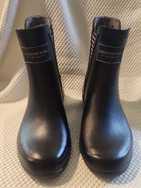 London Fog Shoes - London Fog Black Matte Ankle Rain Boots